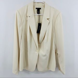 Lane Bryant Luxurious Twill Cream Blazer NWT